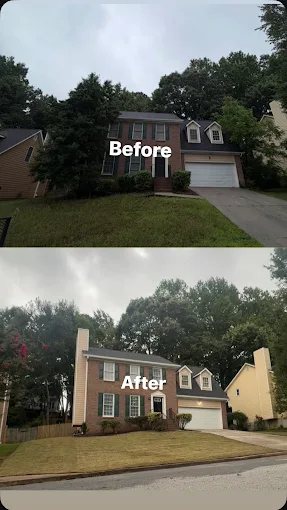 Front yard before and after